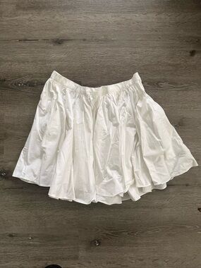 Free People Classic White Ivory Cotton Swing Flowy Skirt